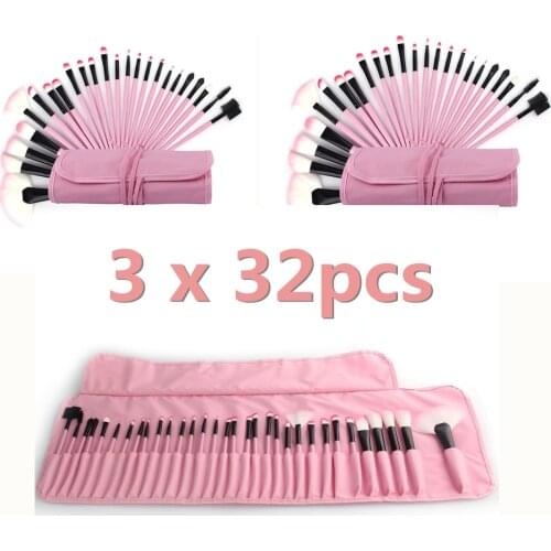 3 x 32pcs Makeup Brushes Sets Cosmetic Tool Powder Eyebrow Foundation Highlighter Brush Wholesale Dropshippin pincel maquiagem