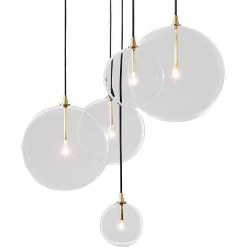 Nordic Pendant Light Fixture Glass Ball Chandelier Hanging Lamp Kitchen Light Fixture Dining Hanglamp Living Room Luminaire