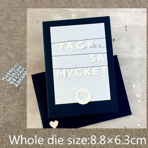 New Design Craft Metal stencil mold Cutting Die 27pcs letter tags decoration scrapbook die cuts Album Paper Card Craft Embossing