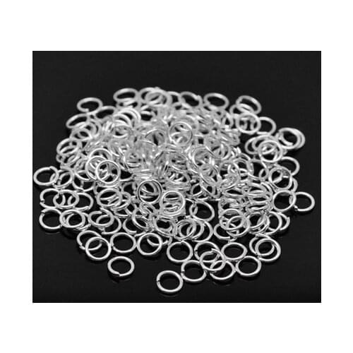 Jewelry Wholesale hot- Steel Silver Plated Open Jump Rings 5mm (1/4 "), Jewelry Accessories Sold Per Lot Of 200Pcs / Lot