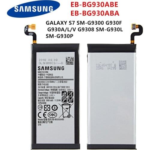 SAMSUNG Orginal EB-BG930ABE EB-BG930ABA 3000mAh Battery For SAMSUNG GALAXY S7 SM-G9300 G930F G930A/L/V G9308 G930L G930P