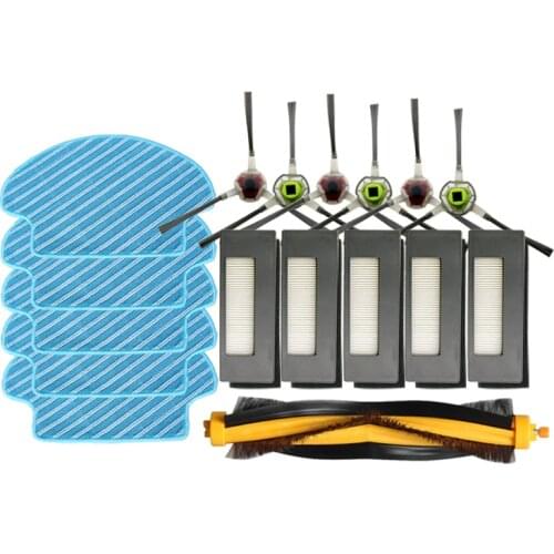 Main Roller Brush Cover Side Brush Mop Cloth Hepa Filter Dust Box for Ecovacs Deebot 901 900 M88 Robot Vacuum Cleaner Parts