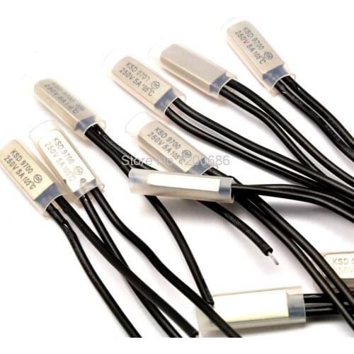 Temperature control switch KSD9700 105 degrees normally closed thermal protector / temperature controller 5A / 250V