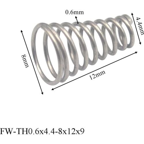 FINEWE Wire Diameter 0.6mm Tower Springs Conical Cone Compression Spring Taper Pressure Sprin