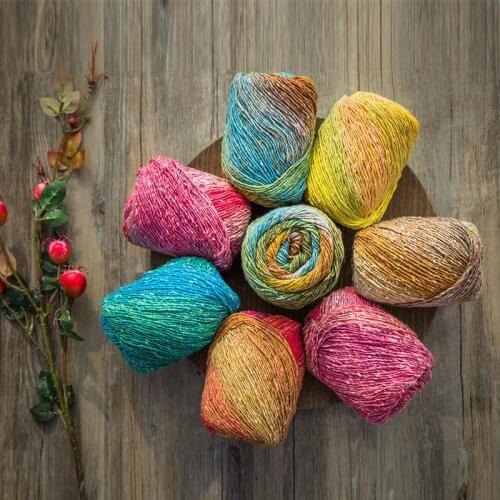 100g/ball Artist Rainbow Cotton Crochet Yarn For Hand Knitting Laine Thread Acrylic Wol Needlework Scarf Sweater Blended Knitted