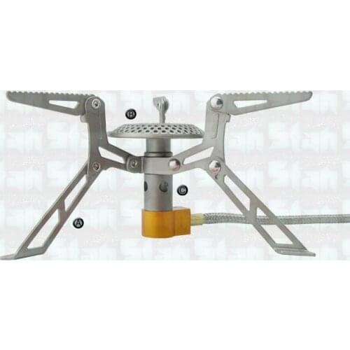 Split Gas Stove Burner made of Titanium alloy for outdoor camping 98g power 2800w