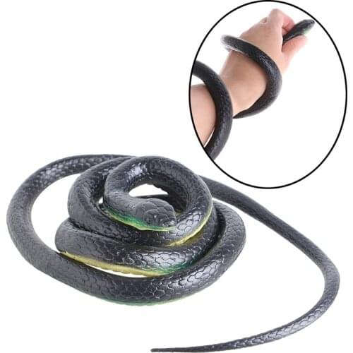 130cm Realistic Plastic Tricky Toy Fake Snakes Garden Props Joke Prank Halloween W30