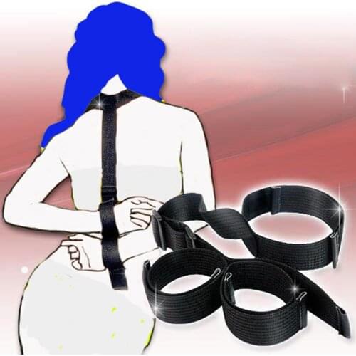 Neck Collar to Handcuffs Bondage BDSM Slave Fetish Couple Game Adult Sex Product Magic tape closure easy to put on or take off