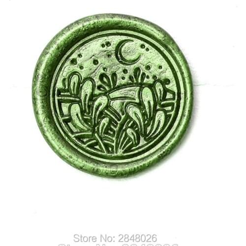 Leaf moon star night Wax Seal Stamp,wedding gift,personalised wood wax stamp,party seal,Moonlight seal