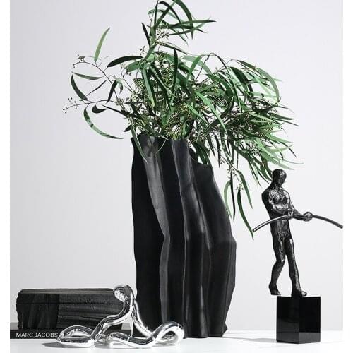 Modern Abstract Mountain Modeling Resin Arts Dried Flower Vase Decoration Home Living Room Soft Decoration Indoor Home Crafts