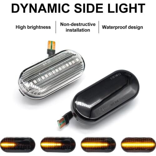 LED Sequential Turn Signal Light Side Marker Repeater For SEAT Ibiza 6L Cordoba Toledo 1M Leon For VW Bora Golf