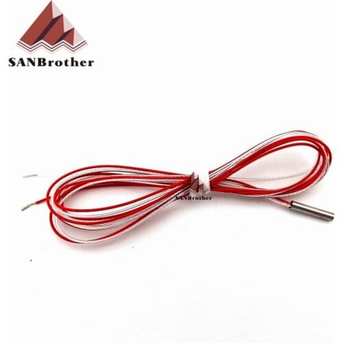 3D Printer NTC 100K 1% Thermistor 3*15mm Steel Head Temperature Cable 1.4Meter long Accessories Hot