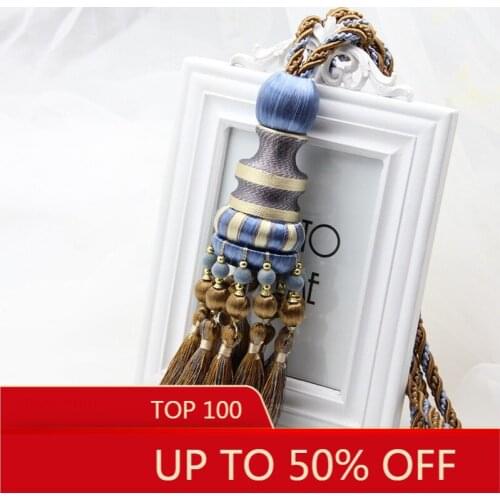 High-End Curtain Tassel Strap Tassel Rope Curtain Accessories Accessories Wooden Bead Hanging Ball decorative balls