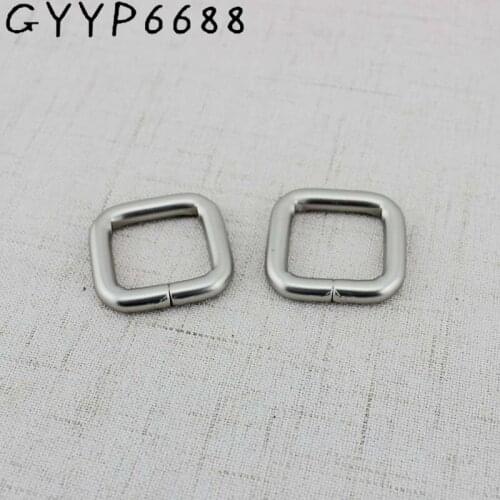 10pcs 50pcs Matte silver quare ring buckles Garment Belt DIY Needlework Luggage Sewing handmade Bag purse buttons Hicello