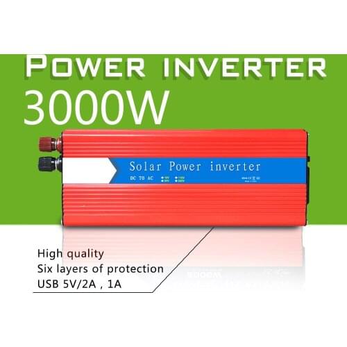 3000W Inverter Car Inverter Solar Inverter 12V input 220V 50Hz output with usb port universal socket Power Converter