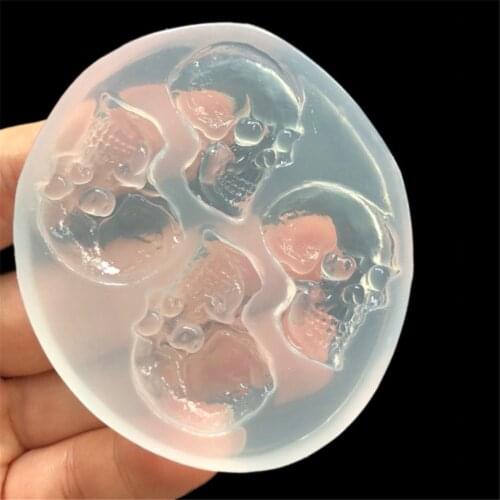 3D Skull Head Chocolate Molds Embossed Silicone Cake Mold Biscuits Fondant Mould DIY Baking Decorating Tools Cookies Moulds