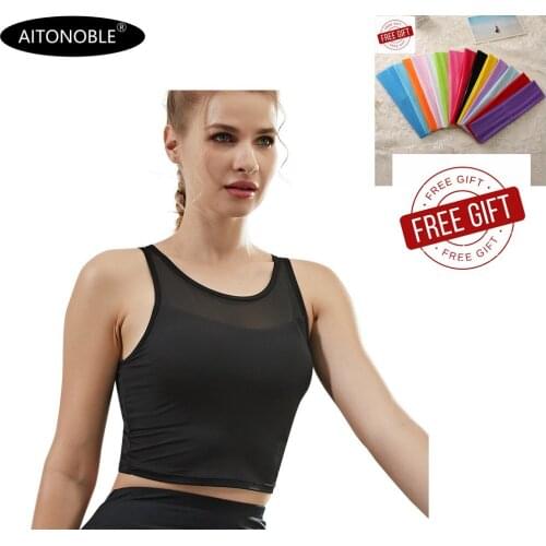 Aitonoble New 2020 Running Vest Yoga Top Sportwear Fitness Yoga Vest Running Top Jumpsuit