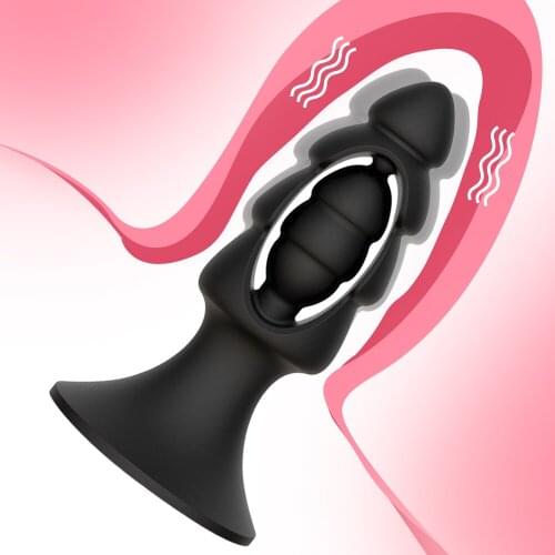 Anal Vibrators Wearable Anal Plug Vibrators Automatic Expansion Prostate Massager Butt Plug Vagina Stimulator Dildo Mens Sex Toy