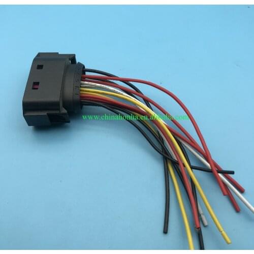 Free shipping 12 pin Headlight Xenon Connector female auto electric waterproof connector wire harness 1J0 941 165 1J0941165