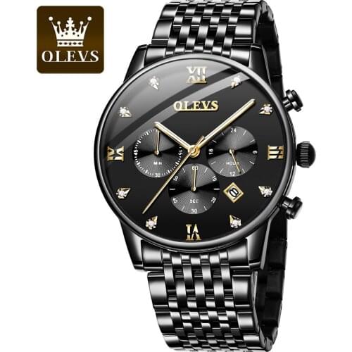 Men Watches 2021Luxury Brand Stainless Steel Fashion Business Mens Watch OLEVS Wristwatch Man Clock Waterproof 30 M Relojes