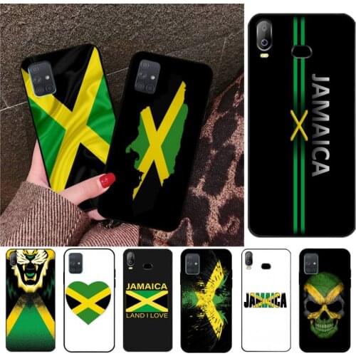 CUTEWANAN Jamaica Jamaican Flag Black Cell Phone Case For Samsung Galaxy A01 A11 A31 A81 A10 A20 A30 A40 A50 A70 A80 A71 A91 A51