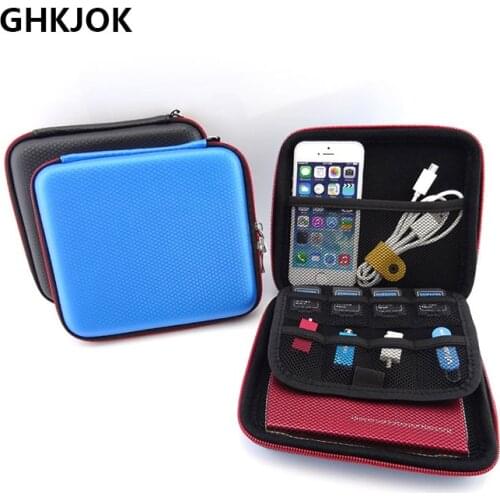 EVA Carrying Storage Zip Cases for Nintendo 2DS Accessories Box for game cards power bank USB Flash Drive Cable Organizer Bags