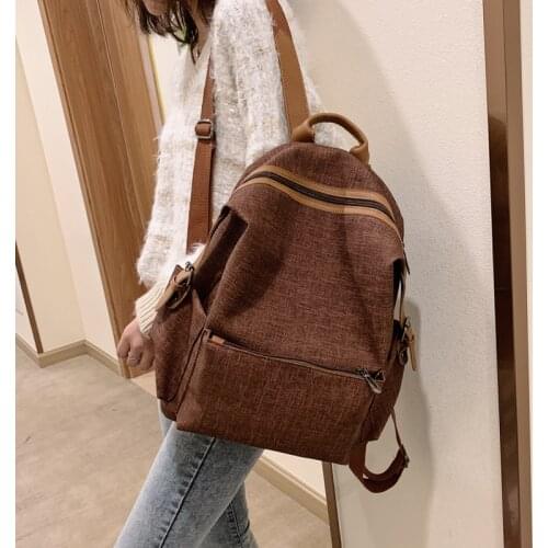 Korean college student backpack high school Mori department vintage girl hyuna style campus backpack
