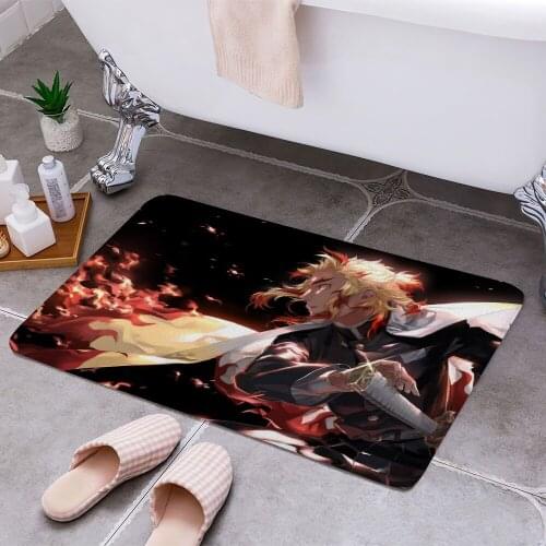 Kyojuro Rengoku 3D Print Doormats Rectangle Non-Slip DoorMat Bedroom Kitchen Entrance Print Door rugs Dropshipping