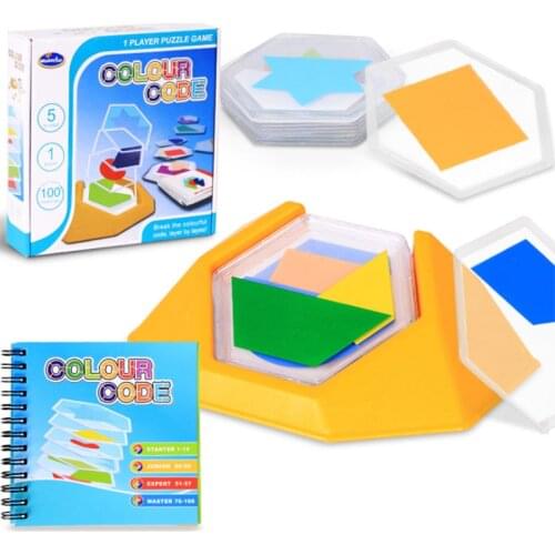 Fun Colorful toy gift space board game spatial thinking IQ logic puzzle 100 questions educational Game Toy For Baby