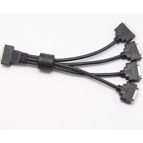 Matrox M9140 LP PCIe x16 4-screen signal line for four-screen graphics card KX-20 to 4 x DVI-I Quad head display adapter cable