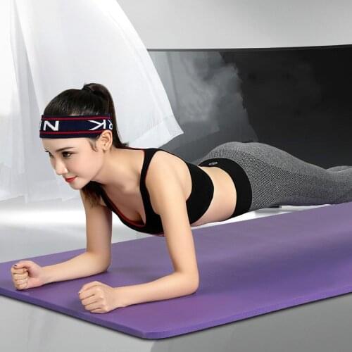 Monochrome NBR Yoga Mat Multi-functional Fitness Mat Beginners Tasteless Antiskid Mat Widened Horizontal Sports Mat