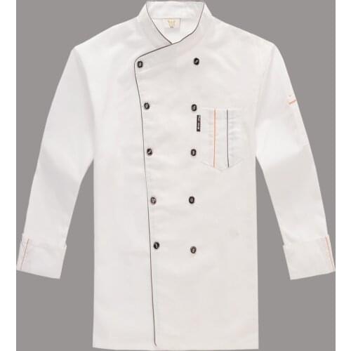 2019 new 3-color neutral long-sleeved chef jacket lady clerk dresser chef jacket black chef jacket restaurant