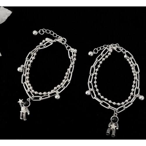 New Fashion Star Astronaut Couple Bracelet lovers Spaceman Bracelet Bangle for Men Women best friend Friendship Bracelet Jewelry