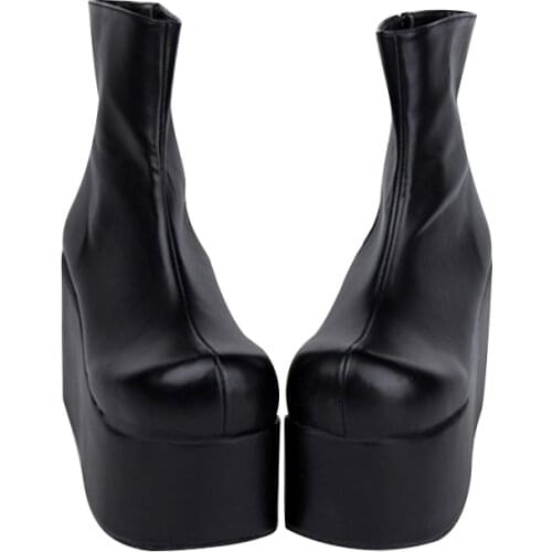 Angelic imprint New Arrival Round Toe Punk style Microfiber Platform Booties Ankle Boots Size 35-46 9651