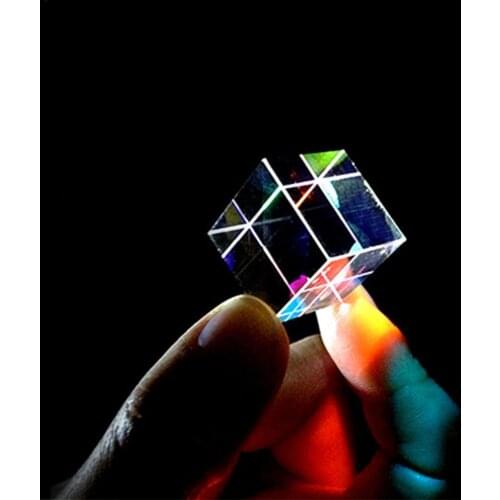 New Photography Color Tool Prism Six-Sided Bright Light Splitting Glass Optical Beam Prism Combine Instrument Cube Prism St H6Q7