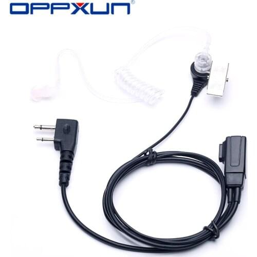 OPPXUN Clear Air Tube Acoustic 2pin Headphone For ICOM IC-V8 V82 V80 V85 F3GS F11 F3001 F31 F4008 F3021 F43GS Etc Walkie Talkie