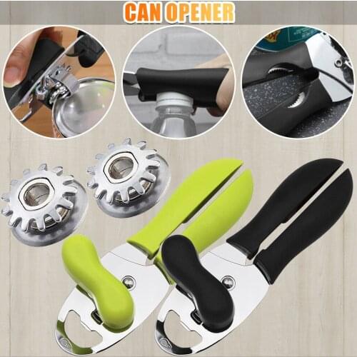 Stainless Steel Professional Tin Manual Can Opener Craft beer Grip Opener Cans Bottle Opener kitchen gadgets Multifunctional