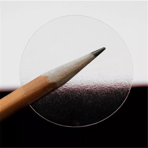 Transparent round seal label about 500 pack clear wafer tab seals per