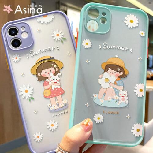 ASINA Transparent Phone Cases For iPhone 11 12 Pro Max Hard PC Cartoon Shells For iPhone 7 8 Plus Xs Xr SE2020 Case Cover Funda