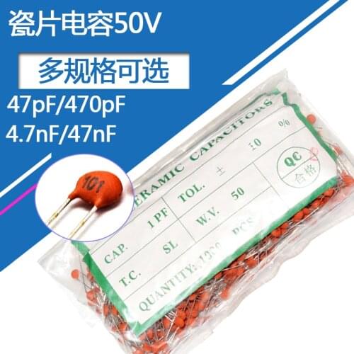 50v Ceramic capacitor 47pF 470pF 4.7nF 47nF 471 472 473 50v Ceramic capacitor
