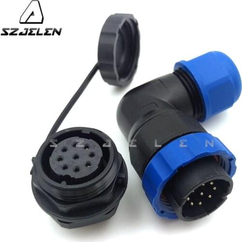 SD20TP-ZM , 9pin waterproof connector Plug and socket, IP67, LED Panel Mount connectors, automotive power cable connector