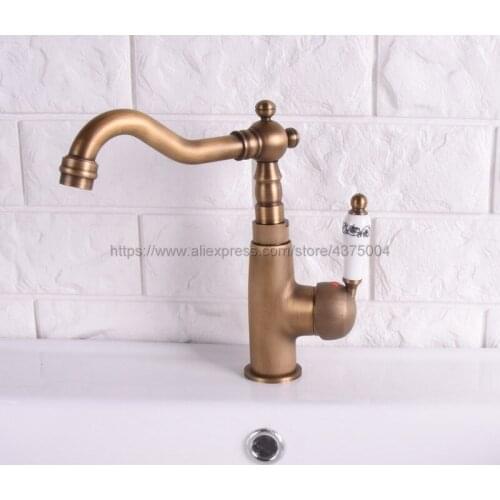 Kitchen Faucets Antique Brass Faucet for Kitchen Mixer Tap Cold And Hot Kitchen Sink Tap Nsf112