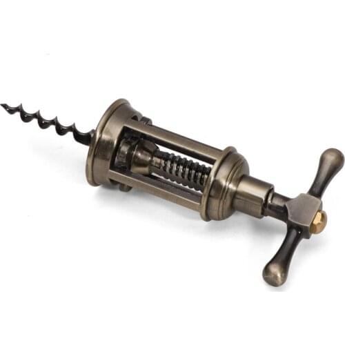 Classic Retro Zinc Alloy Wine Bottle Opener Antique Bronze Corkscrew Cork Puller Remover Champagne Opener Wine Opener Bar Tools