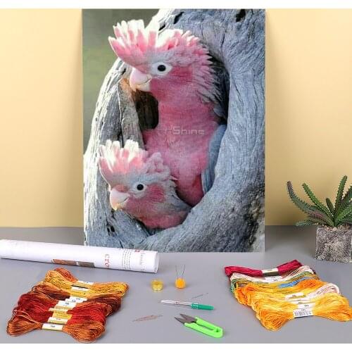 Bird Animal Printed 11CT Cross-Stitch Patterns Embroidery DMC Threads Knitting Painting Craft Handicraft Counted For Decor