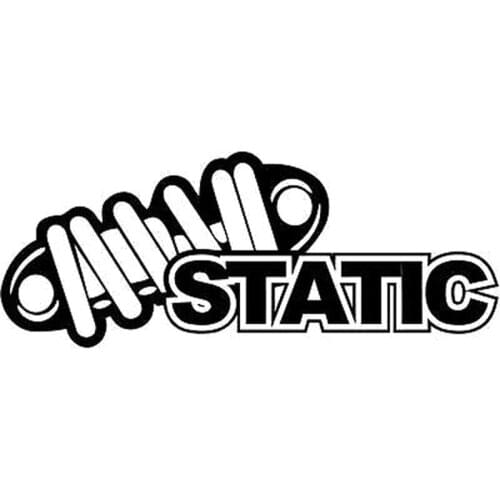 13.5X5.4CM STATIC Individualization Car Sticker Motorcycle Car-styling Vinyl Decal Black/Silver S8-0366