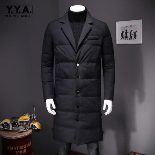 YueYueAngel Men's Long Down Jackets