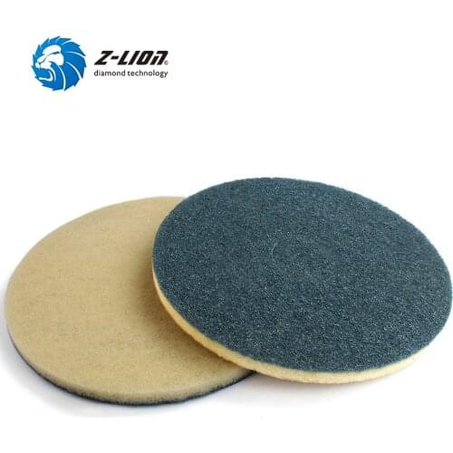 Z-LION 15 Inch Fiber Sponge Polishing Pad for Floor Cleaning Stone Marble Granite Floor Daily Buffing Diamond Polishing Wheel