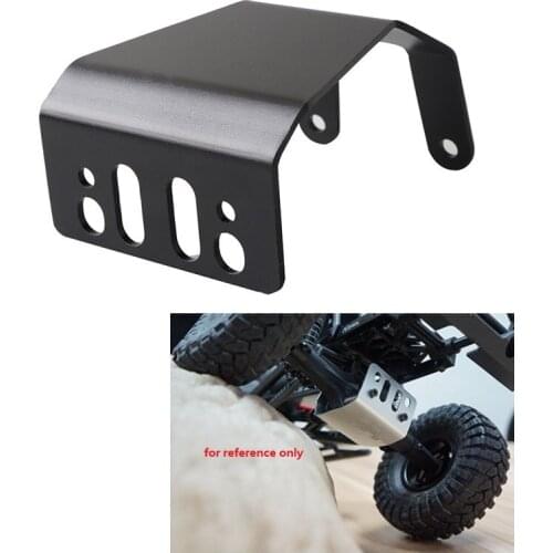 Front Axle Protection Board Axle Anti collision Board Gearbox Protect Skid Plate Set for Axial SCX10 Black Metal Armor