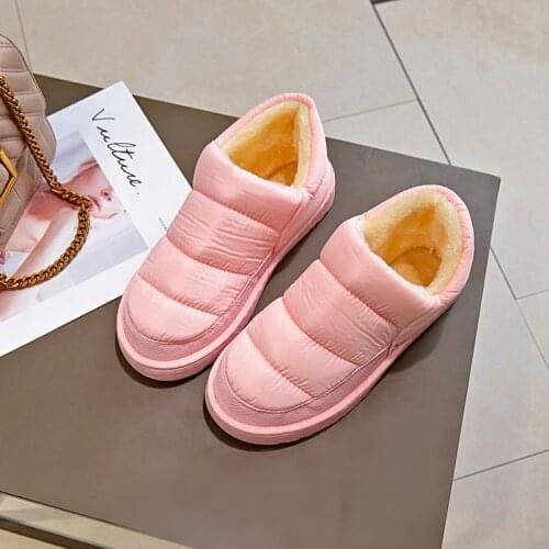 New Women Winter Fur Snow Ankle Boots Warm Flats Pu Leather Waterproof House Boots Women Ladies Comfortable Shoes Mujer Booties