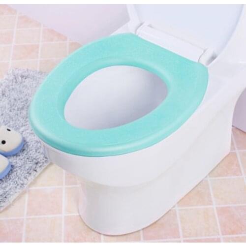 1Pc EVA O Type Toilet Seat Cover Toilet Seat Cushion Sticker Bathroom Toilet Seat Closestool Washable Waterproof Mat Cover Pad